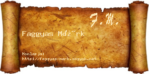 Faggyas Márk névjegykártya